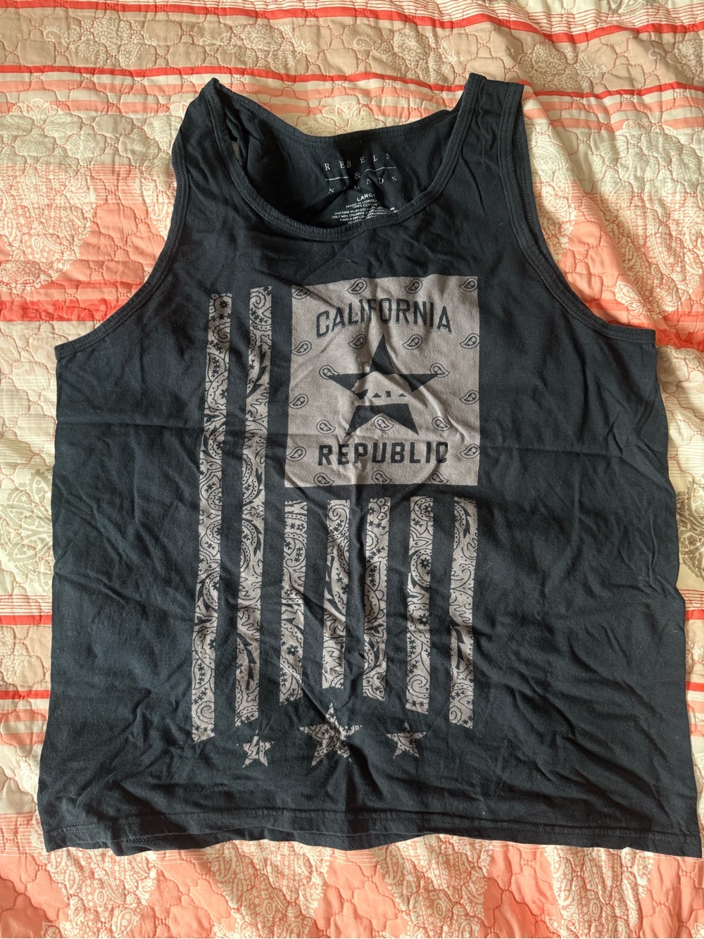 Rebels & Nomads T-shirt Mens Large Black Short Sleeve Size L